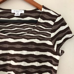 Liz Claiborne Textured Short Sleeve Tee